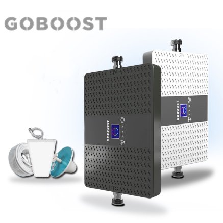 GOBOOST signal repeater factory price upgrade dual band 850 1800 mhz 70 db 3g 4g mobile cellular signal amplifier for farm home